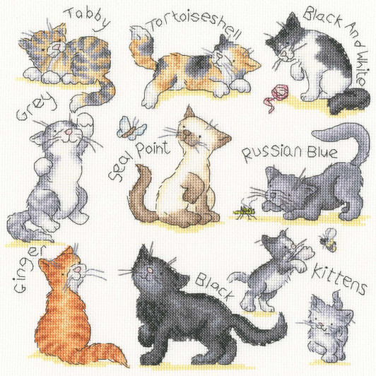 Bothy Threads Meow! Counted Cross-Stitch Kit