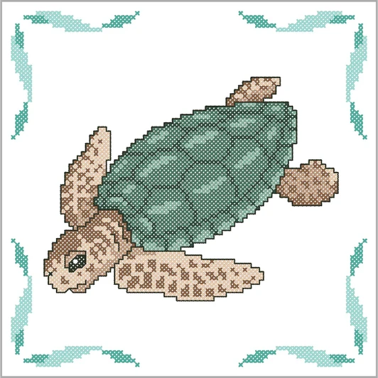Herrschners Sea Turtle Quilt Blocks Thread Kit