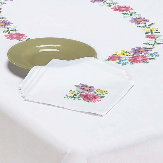 Herrschners Wildflower Bouquets Napkins Thread Kit