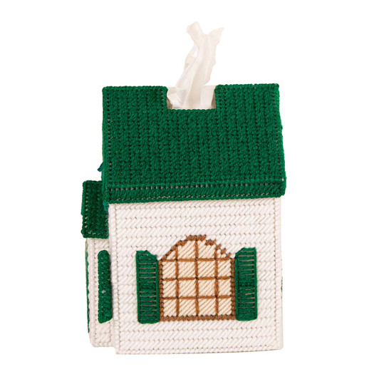 Herrschners Shamrock Shack Tissue Box - March Plastic Canvas Kit