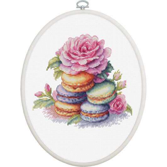 Luca-S French Macarons Hoop Counted Cross-Stitch Kit Luca-S French Macarons Hoop Counted Cross-Stitch Kit