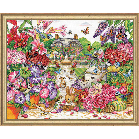 Design Works Full Bloom Garden Counted Cross-Stitch Kit