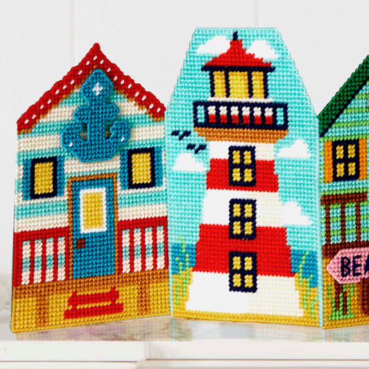 Herrschners Gone to the Beach Mantel Sitter Plastic Canvas Kit