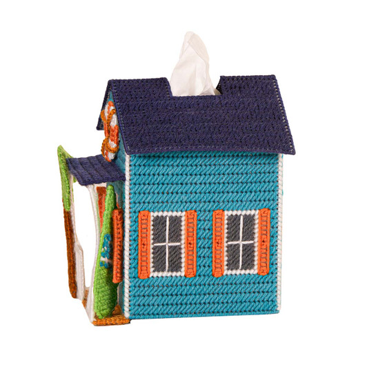Herrschners Beach Hut Tissue Box - June Plastic Canvas Kit