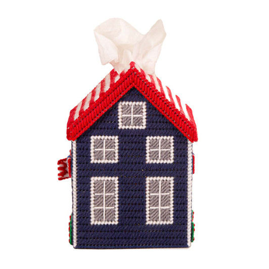 Herrschners Patriotic Manor Tissue Box - July Plastic Canvas Kit