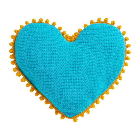 Red Heart Hearts  & Poms Pillow Free Download