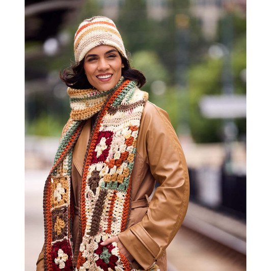 Premier Polychrome Grid Scarf & Beanie Free Download