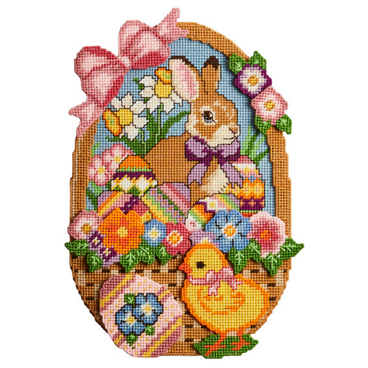 Herrschners Welcome Easter Wall Hanging Plastic Canvas Kit