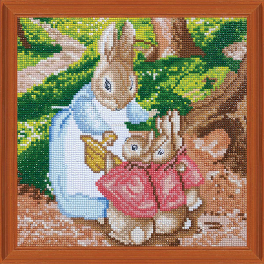 Crystal Art The Flopsy Bunnies Kit & Frame Diamond Painting