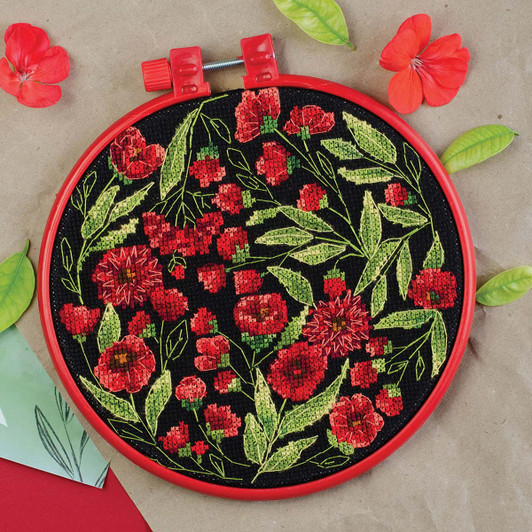 Abris Art Flower Dance Hoop Counted Cross-Stitch Kit