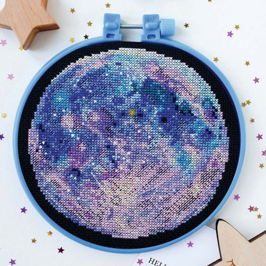 Abris Art Moon's Melody Hoop Counted Cross-Stitch Kit Abris Art Moon's Melody Hoop Counted Cross-Stitch Kit