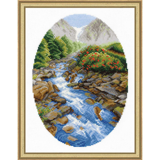 RIOLIS Upstream Counted Cross-Stitch Kit RIOLIS Upstream Counted Cross-Stitch Kit