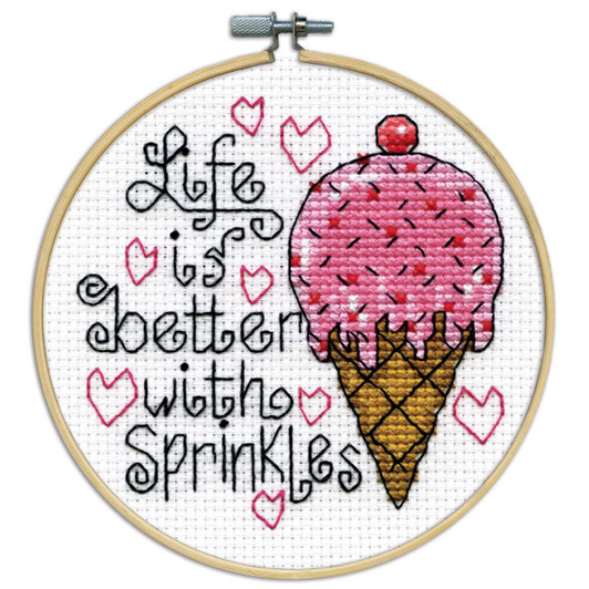Design Works Sprinkles Hoop Counted Cross-Stitch Kit Design Works Sprinkles Hoop Counted Cross-Stitch Kit