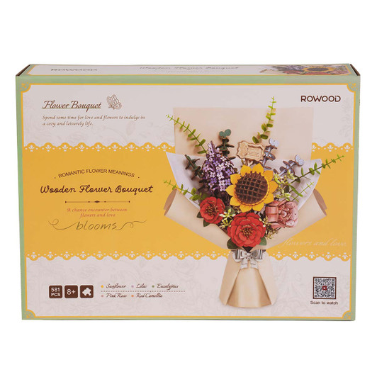 Robotime Wooden Flower Bouquet Model - Wood Robotime Wooden Flower Bouquet Model - Wood