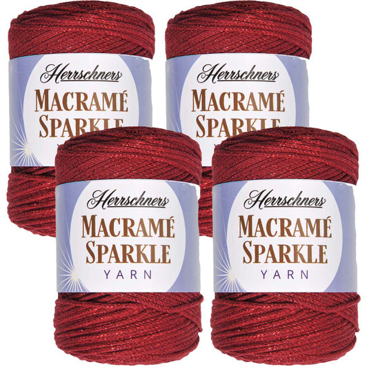 Herrschners Macrame Sparkle-Bag of 4 Yarn Pack