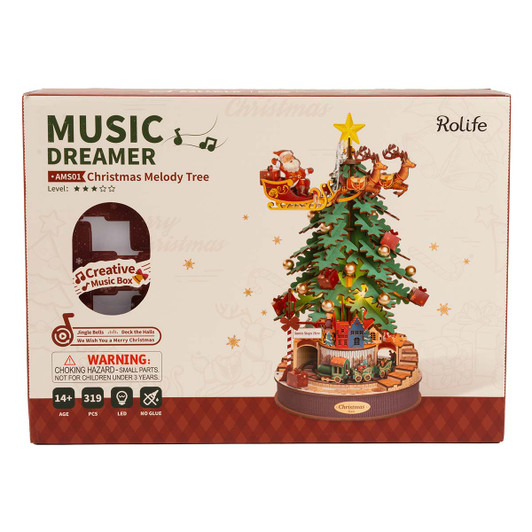 Robotime Rolife Christmas Melody Tree Model - Wood Robotime Rolife Christmas Melody Tree Model - Wood