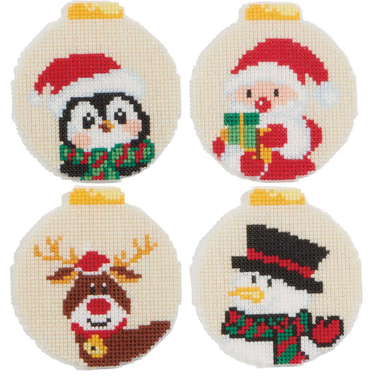 Herrschners North Pole Buddies Ornaments Counted Cross-Stitch Kit