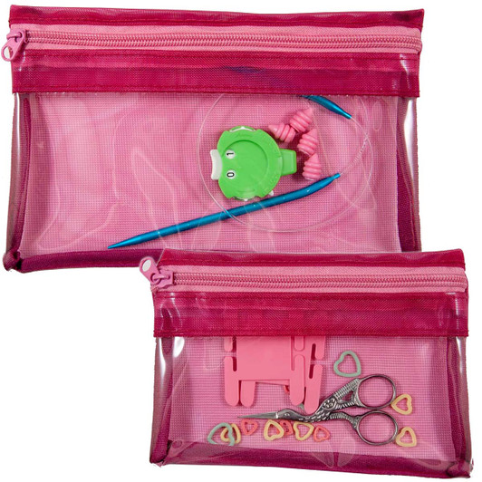 Mesh Zipper Pouch Set Accessory