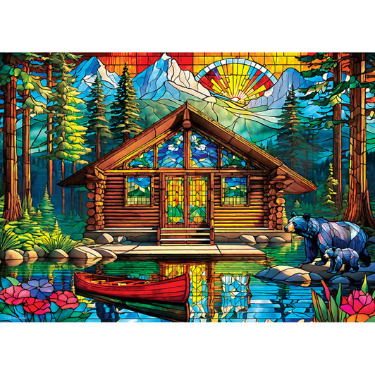 Masterpieces Puzzle Co Cabin Spectrum Jigsaw Puzzle