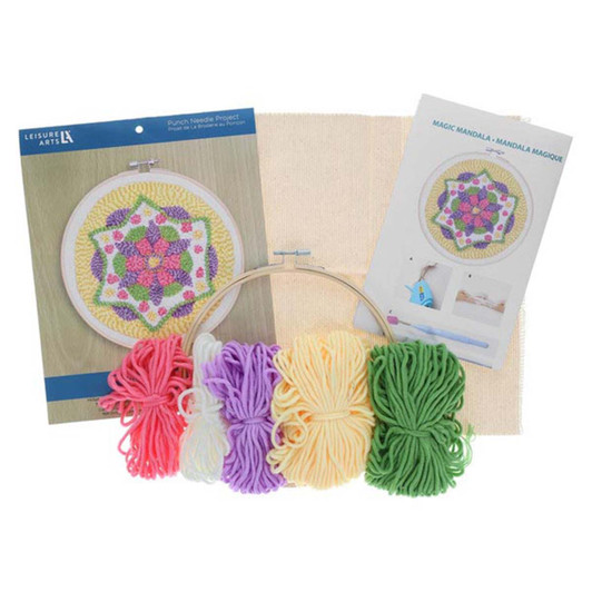 Leisure Arts Magic Mandala Punch Needle Kit