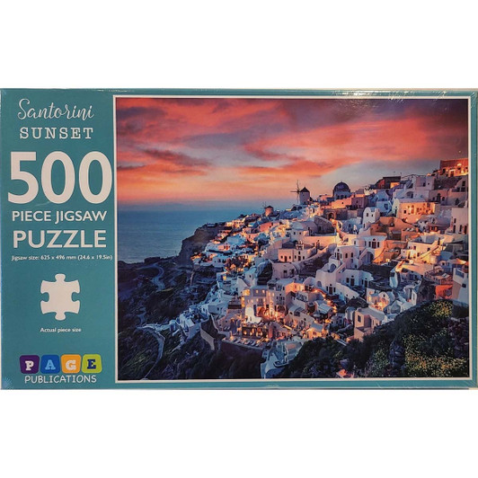 Santorini Sunset Jigsaw Puzzle