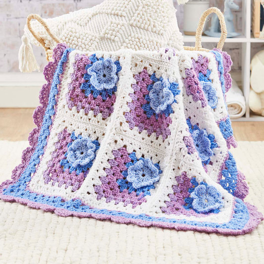 Herrschners Bluebell Breeze Baby Blanket Crochet Kit