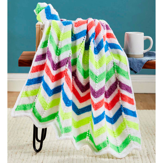 Herrschners Electric Dreams Blanket Knit Kit Herrschners Electric Dreams Blanket Knit Kit