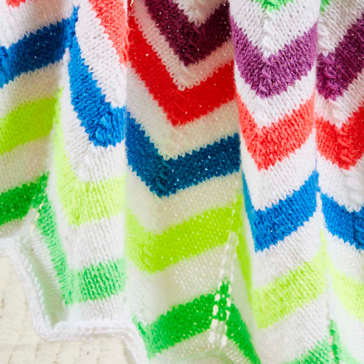 Herrschners Electric Dreams Blanket Knit Kit Herrschners Electric Dreams Blanket Knit Kit