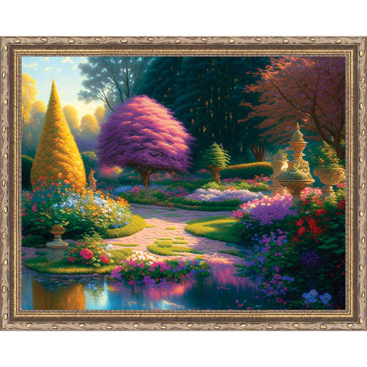 Sunrays Creations Needlearts Tapestry Garden Chart & Fabric Counted Cross-Stitch