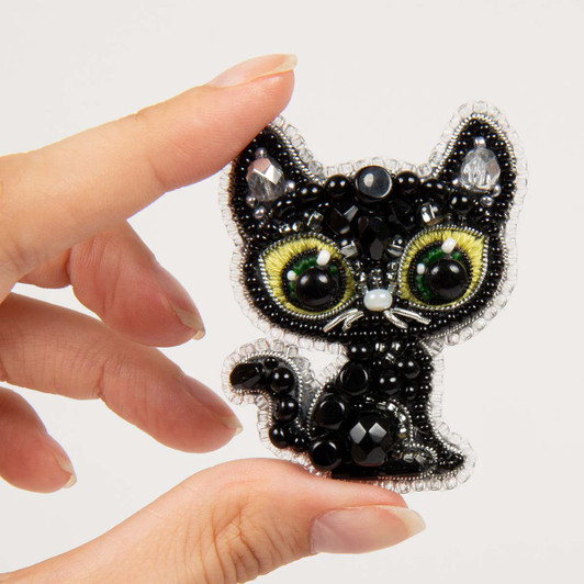 Vervaco Black Cat Brooch Beading Kit
