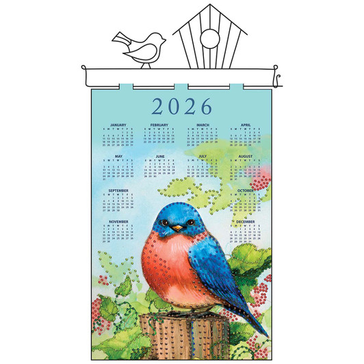 Design Works Hello Bluebird Calendar with Free Hanger Felt & Sequin Kit
