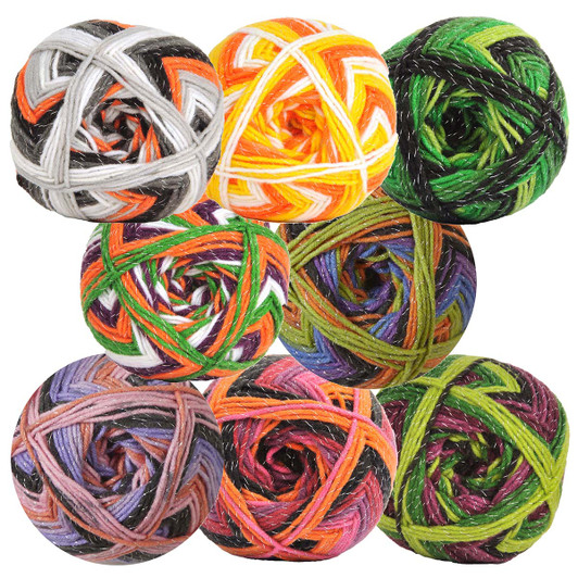 Herrschners Worsted 8 Halloween Sparkle Palette Yarn Pack