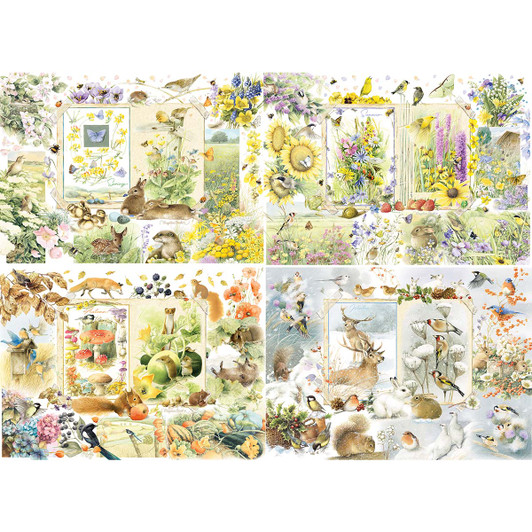 Cobble Hill Nature Journal Seasons, Set of 4 Jigsaw Puzzle