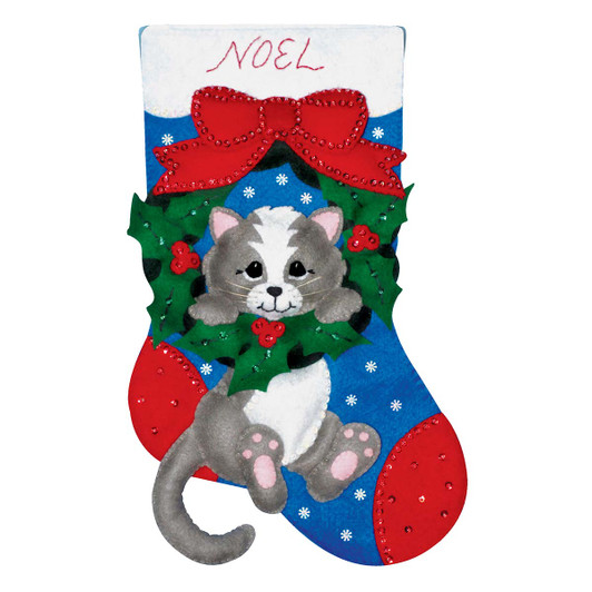 Design Works Grey Cat Stocking Kit