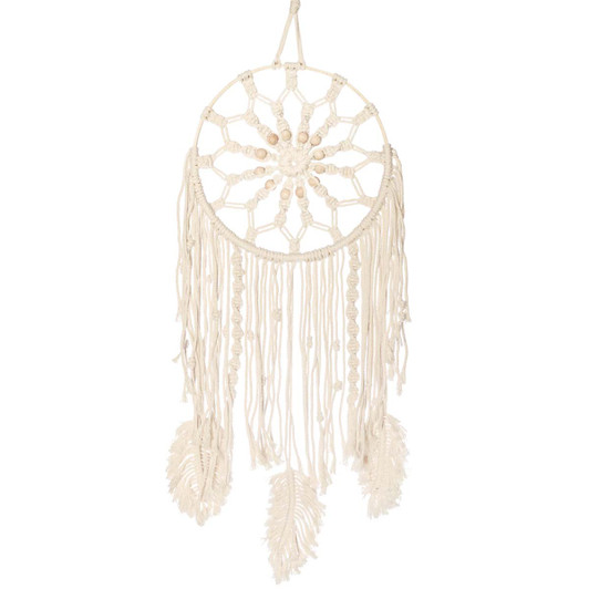 Solid Oak Mandala Dreamcatcher Macrame