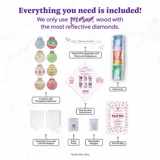 Diamond Art Christmas Ornaments Coasters Diamond Painting Diamond Art Christmas Ornaments Coasters Diamond Painting