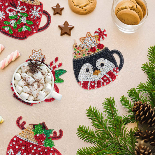 Diamond Art Club Christmas Mugs Coasters Diamond Painting Diamond Art Club Christmas Mugs Coasters Diamond Painting