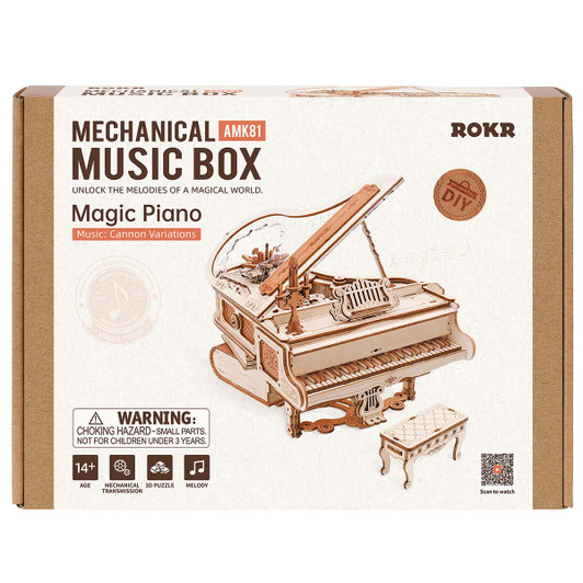 Robotime Magic Piano Music Box Model - Wood Robotime Magic Piano Music Box Model - Wood
