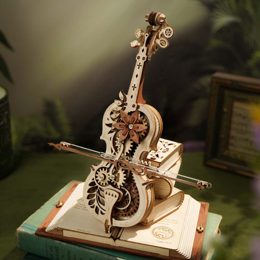 Robotime Magic Cello Music Box Model - Wood Robotime Magic Cello Music Box Model - Wood