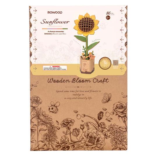 Robotime Wooden Sunflower Model - Wood