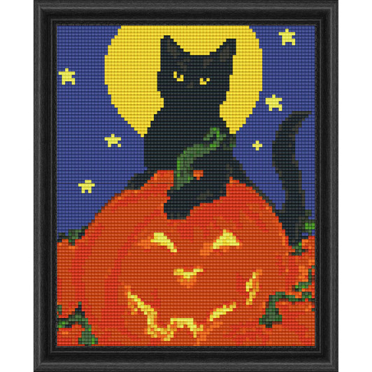 PixelHobby Black Cat & Pumpkins Mosaic Art Kit