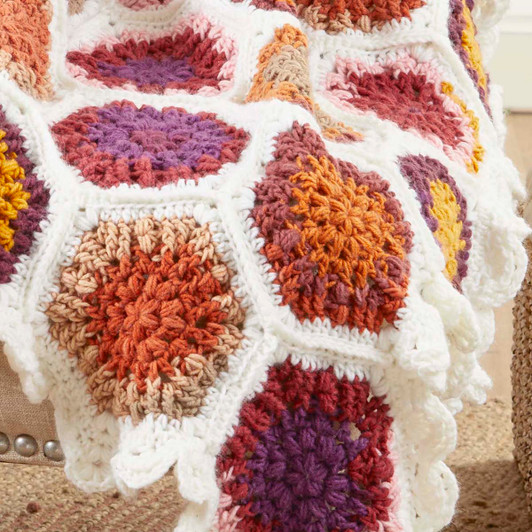 Herrschners Maple Medley Throw Crochet Kit