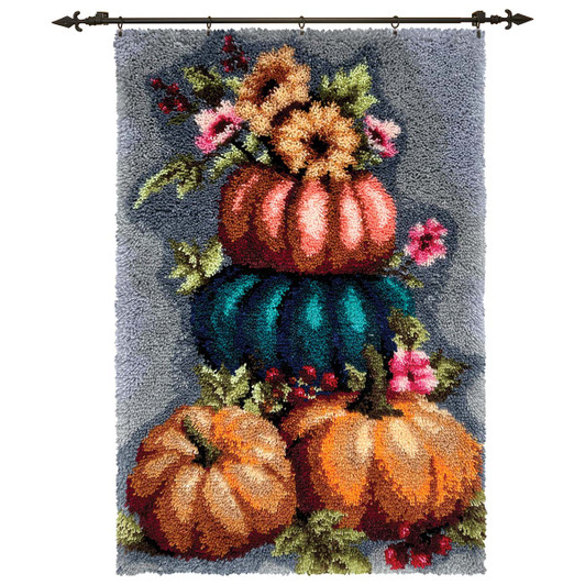 Herrschners Harvest Harmon Kit & Hanger Latch Hook Kit