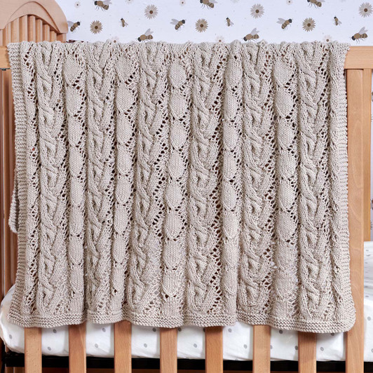 Bernat Lacy Cables Baby Blanket Knit Kit Bernat Lacy Cables Baby Blanket Knit Kit