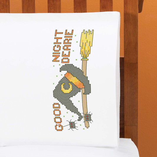 Herrschners Good Night Dearie Kid's Pillowcase Stamped Cross-Stitch Kit