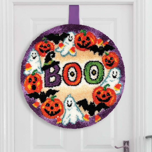 Herrschners BOO Halloween Wreath Latch Hook Kit