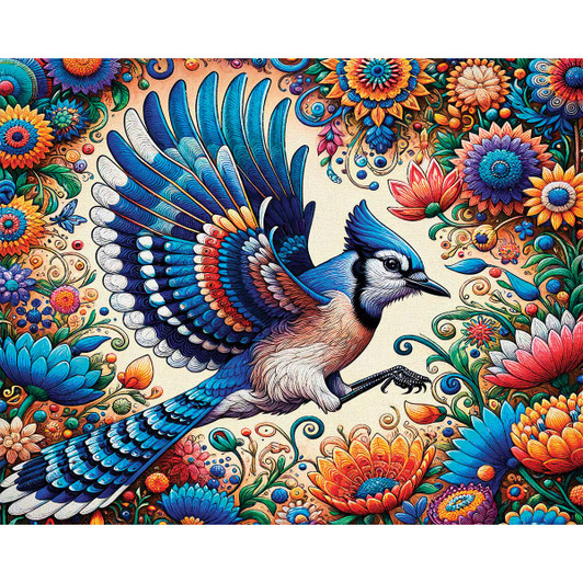 Springbok Blue Jay in Summer Jigsaw Puzzle