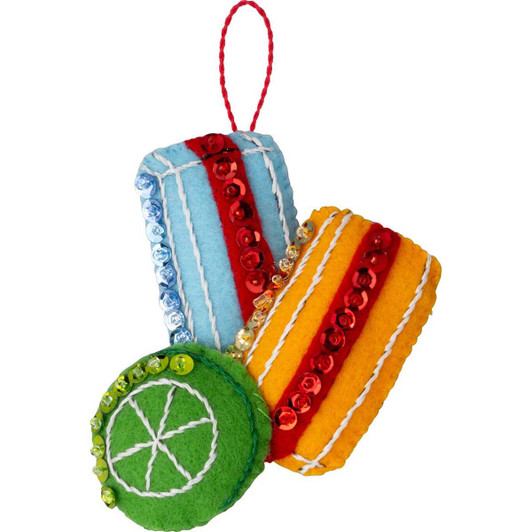 Bucilla Santa's Candy Christmas Felt & Sequin Kit
