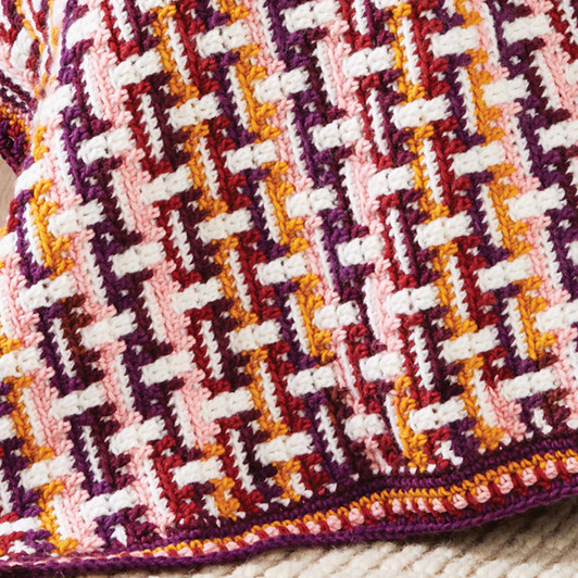 Herrschners Amber Glow Mosaic Throw Crochet Kit Herrschners Amber Glow Mosaic Throw Crochet Kit