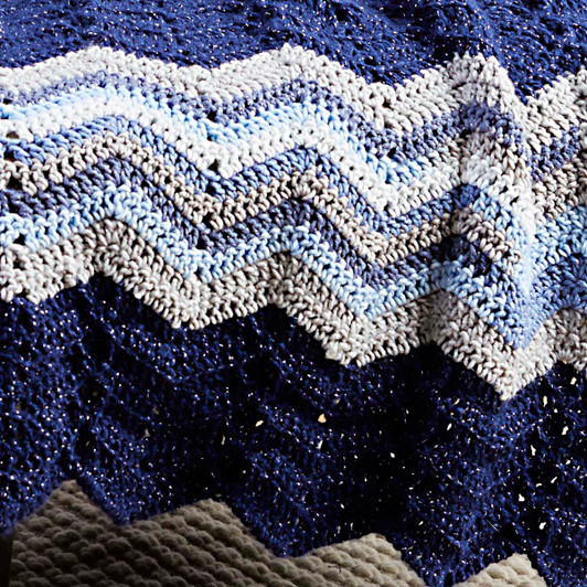 Herrschners Arctic Twilight Ripple Throw Crochet Kit